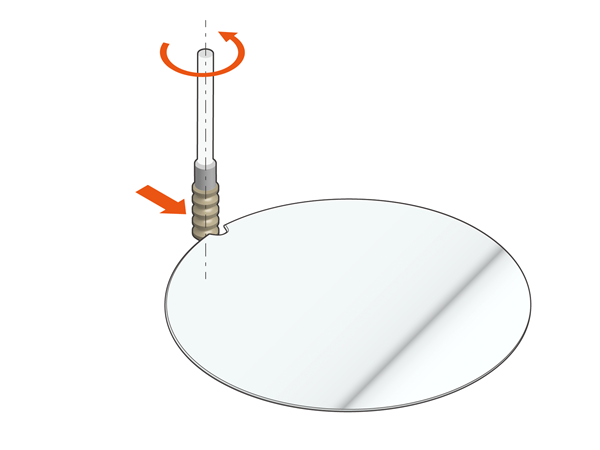 Longer life of finishing notch wheels for silicon wafers 画像